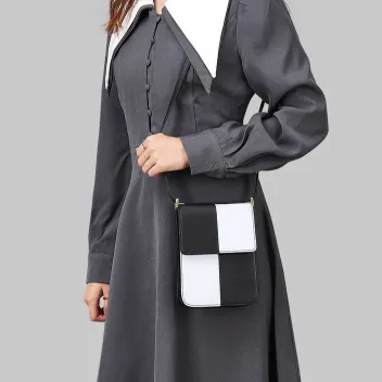 BLACK & WHITE POSH PRISM BAG